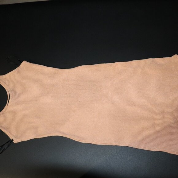 TAN RIBBED DRESS - Picture 3 of 3